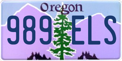 OR license plate 989ELS