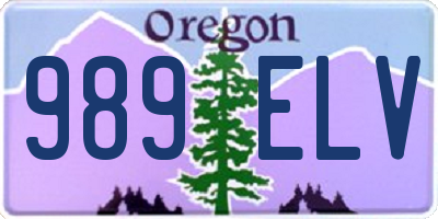 OR license plate 989ELV