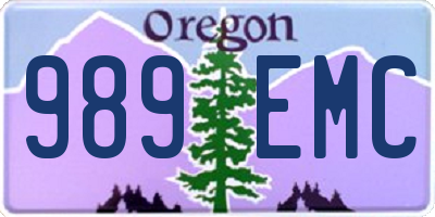 OR license plate 989EMC