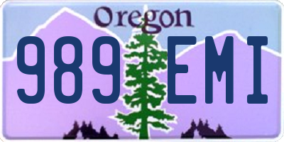 OR license plate 989EMI