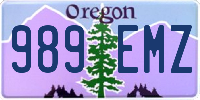OR license plate 989EMZ