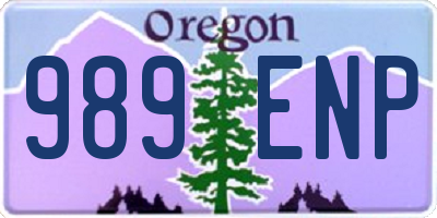 OR license plate 989ENP