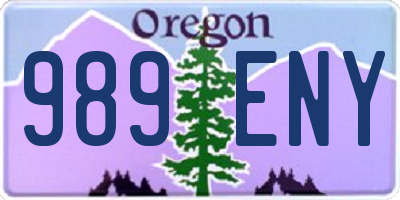 OR license plate 989ENY