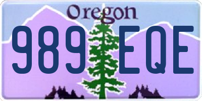 OR license plate 989EQE