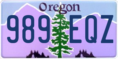 OR license plate 989EQZ