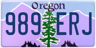 OR license plate 989ERJ