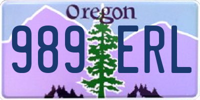 OR license plate 989ERL