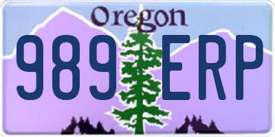 OR license plate 989ERP