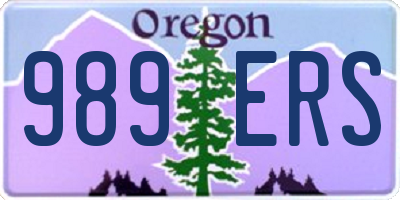OR license plate 989ERS