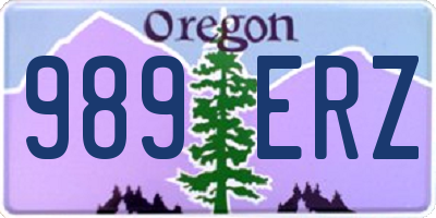 OR license plate 989ERZ