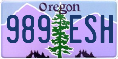 OR license plate 989ESH
