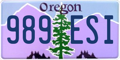 OR license plate 989ESI