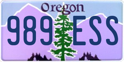 OR license plate 989ESS