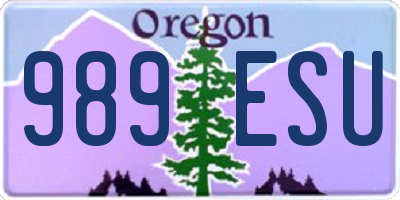 OR license plate 989ESU