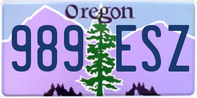 OR license plate 989ESZ