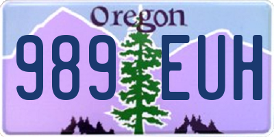 OR license plate 989EUH