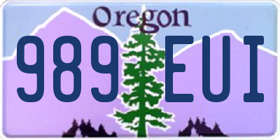 OR license plate 989EUI