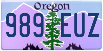 OR license plate 989EUZ