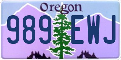 OR license plate 989EWJ
