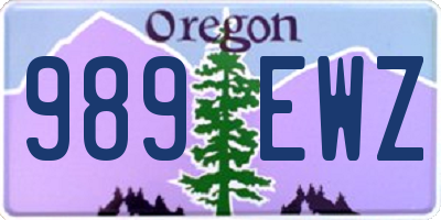 OR license plate 989EWZ