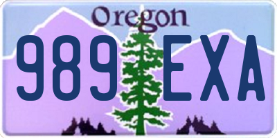 OR license plate 989EXA