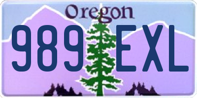 OR license plate 989EXL