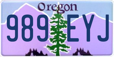 OR license plate 989EYJ