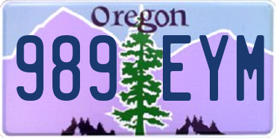 OR license plate 989EYM