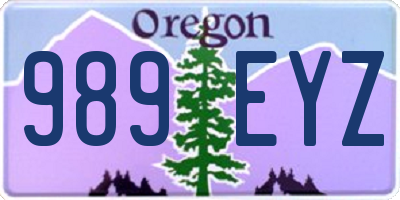 OR license plate 989EYZ