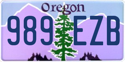 OR license plate 989EZB