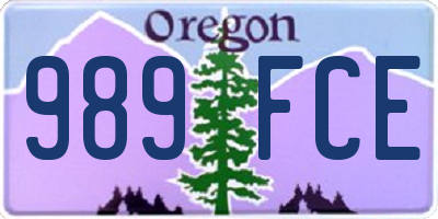 OR license plate 989FCE