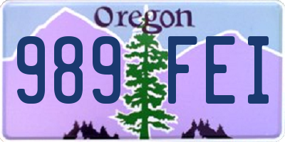 OR license plate 989FEI
