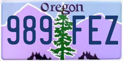 OR license plate 989FEZ