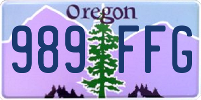 OR license plate 989FFG
