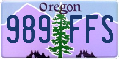 OR license plate 989FFS
