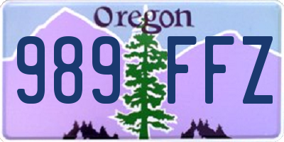 OR license plate 989FFZ
