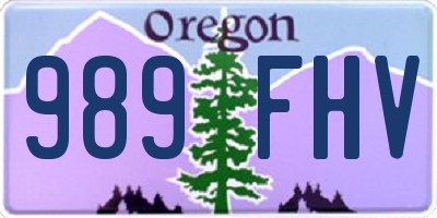 OR license plate 989FHV