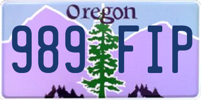 OR license plate 989FIP