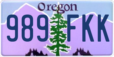 OR license plate 989FKK