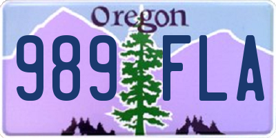 OR license plate 989FLA