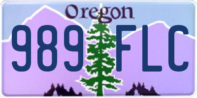 OR license plate 989FLC