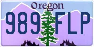 OR license plate 989FLP