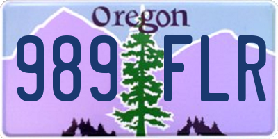 OR license plate 989FLR