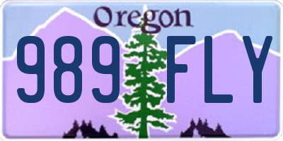 OR license plate 989FLY