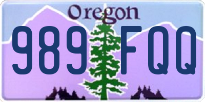 OR license plate 989FQQ