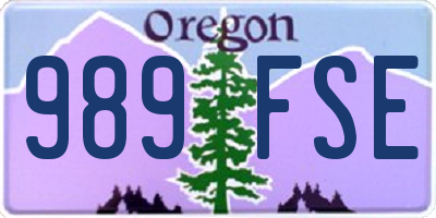 OR license plate 989FSE