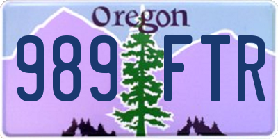 OR license plate 989FTR