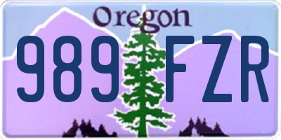OR license plate 989FZR