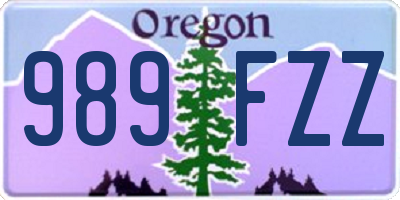 OR license plate 989FZZ