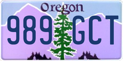 OR license plate 989GCT